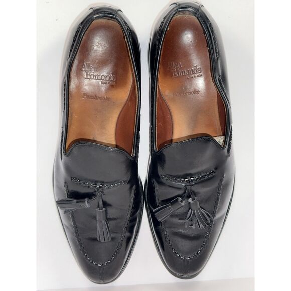 Allen Edmonds Black Leather Pembrooke Loafer Tassel Classic Dress Shoes 11 D - Picture 7 of 16